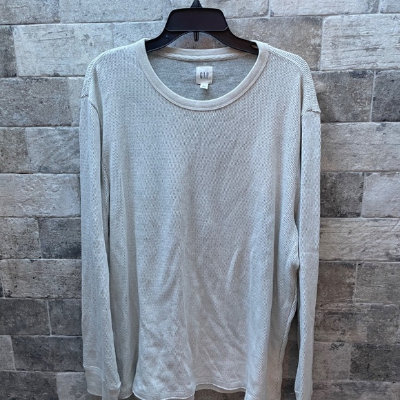 ❤️ GAP MENS CREAM WAFFLE THERMAL LONG SLEEVE TOP SIZE XL - Picture 2 of 6